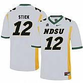 North Dakota State Bison 12 Easton Stick White College Football Jersey Dzhi,baseball caps,new era cap wholesale,wholesale hats